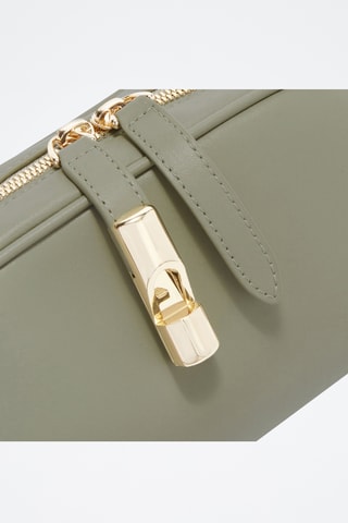 Sac bandoulière en cuir Goccia - Taille S - Vert sauge