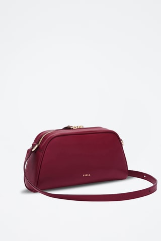 Sac bandoulière en cuir Goccia - Taille S - Bordeaux