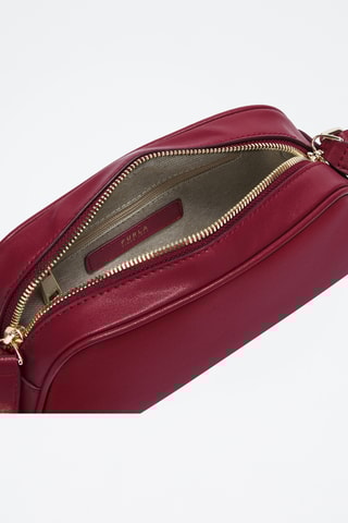 Sac bandoulière en cuir Goccia - Taille S - Bordeaux