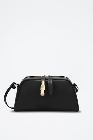 Sac bandoulière en cuir Goccia - Taille S - Noir