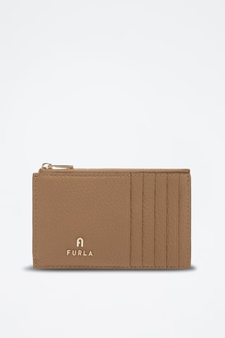 Porte-cartes en cuir Camelia - Taille M - Marron