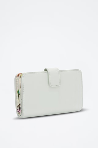 Portefeuille en cuir Camelia  - Taille M - Blanc