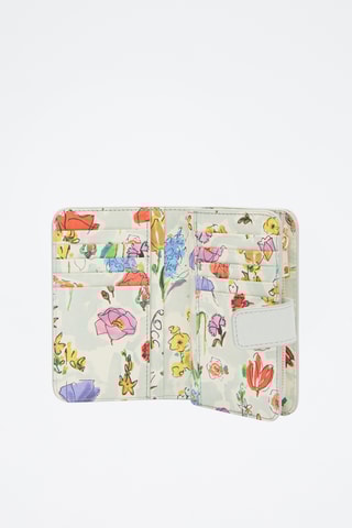 Portefeuille en cuir Camelia  - Taille M - Blanc