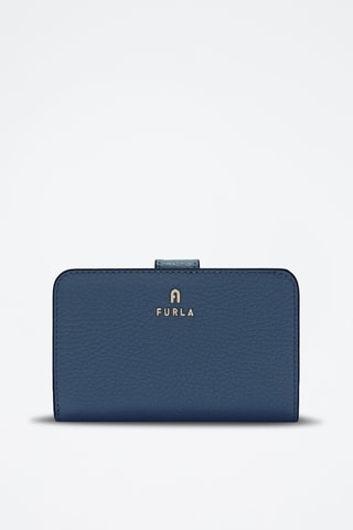 Portefeuille en cuir Camelia - Taille M - Bleu marine