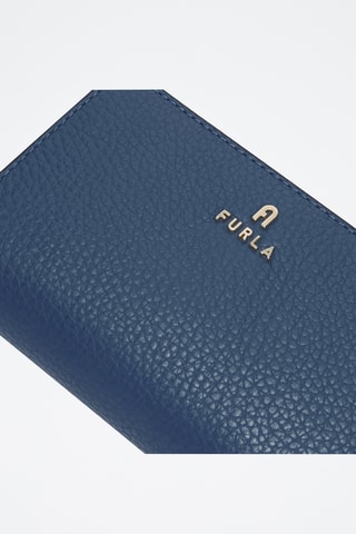 Portefeuille en cuir Camelia - Taille M - Bleu marine