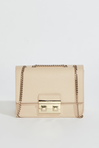 Sac bandoulière en cuir Bella Mini - Beige