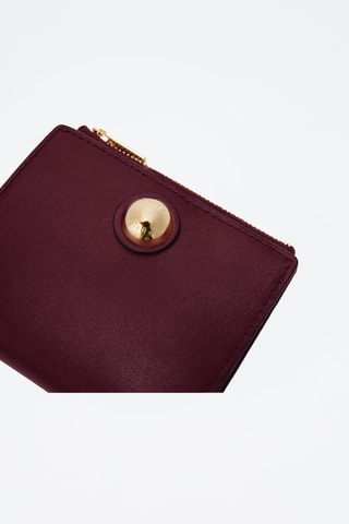 Portefeuille en cuir Sfera - Taille S - Bordeaux