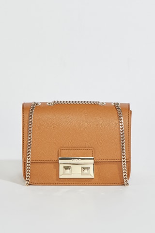 Sac bandoulière en cuir Bella Mini - Marron