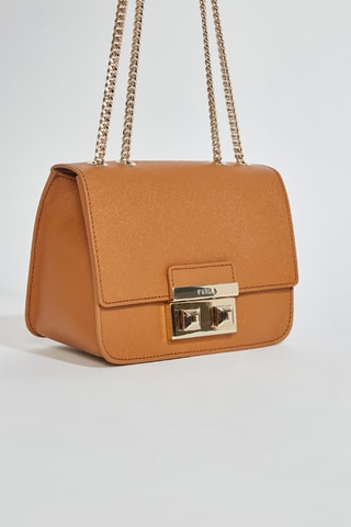 Sac bandoulière en cuir Bella Mini - Marron