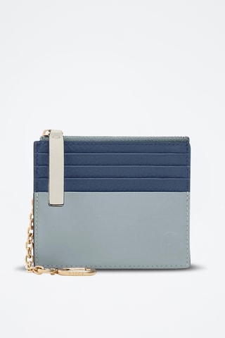 Porte-cartes en cuir Grazia - Taille M - Bleu