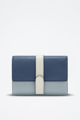 Portefeuille en cuir Grazia - Bleu