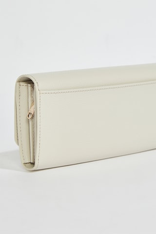 Portefeuille en cuir Gardenia  - Taille L - Blanc