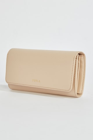 Portefeuille en cuir Gardenia - Taille L - Beige