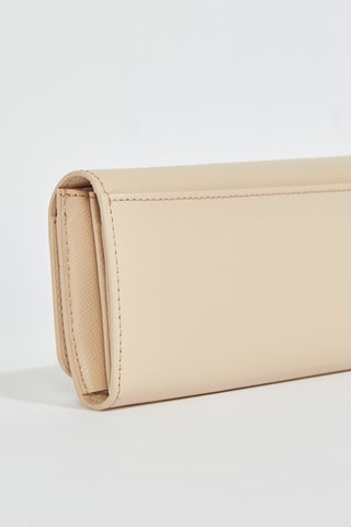 Portefeuille en cuir Gardenia - Taille L - Beige