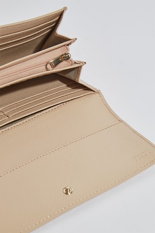 Portefeuille en cuir Gardenia - Taille L - Beige