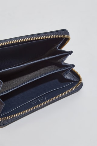 Portefeuille en cuir Gardenia - Taille S - Bleu marine