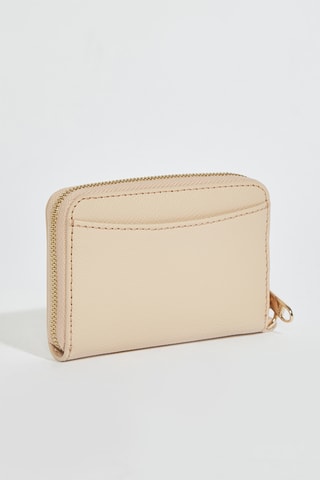 Portefeuille en cuir Gardenia - Taille S - Beige