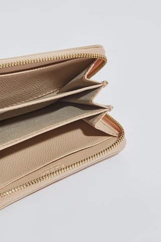 Portefeuille en cuir Gardenia - Taille S - Beige