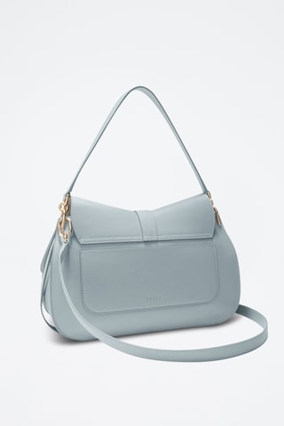 Sac porté épaule en cuir Flow - Taille L - Bleu clair