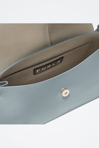 Sac porté épaule en cuir Flow - Taille L - Bleu clair