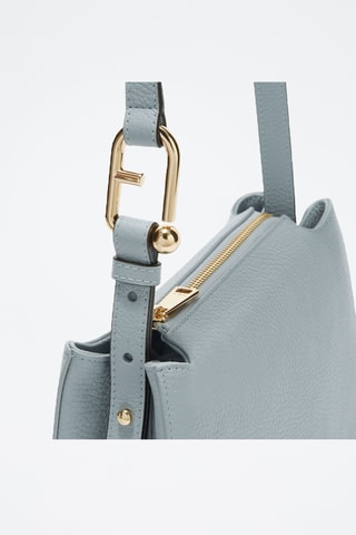 Sac bandoulière en cuir Nuvola - Taille S - Bleu clair
