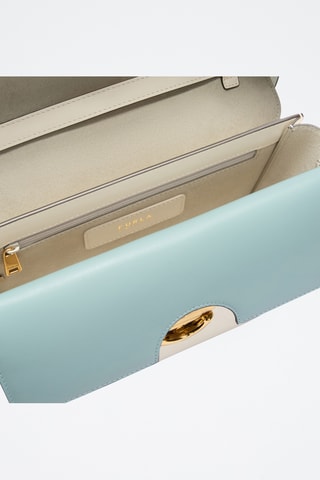 Sac bandoulière en cuir Sfera - Taille S - Vert et blanc