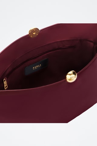 Sac porté épaule en cuir Sfera Soft - Taille L - Bordeaux