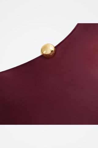 Sac porté épaule en cuir Sfera Soft - Taille L - Bordeaux