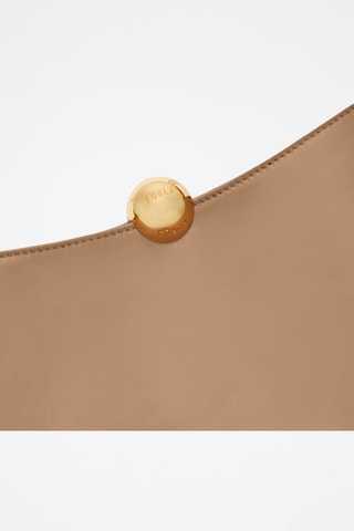 Sac porté épaule en cuir Sfera Soft - Taille L - Beige
