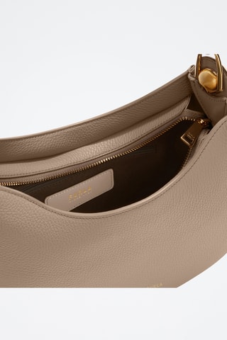 Sac porté épaule en cuir Sfera - Taille S - Taupe