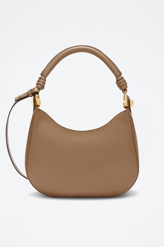 Sac porté épaule en cuir Sfera - Taille S - Beige