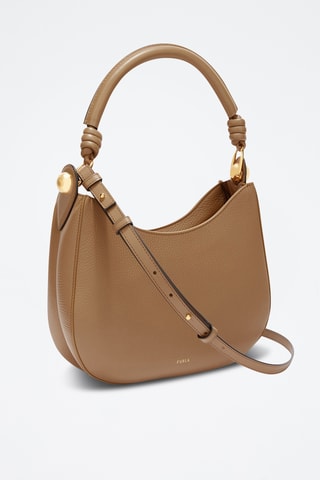 Sac porté épaule en cuir Sfera - Taille S - Beige
