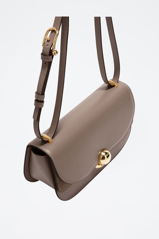 Sac bandoulière en cuir Sfera - Taille S - Mauve