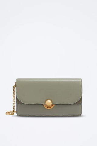 Sac bandoulière en cuir Sfera - Taille S - Vert sauge