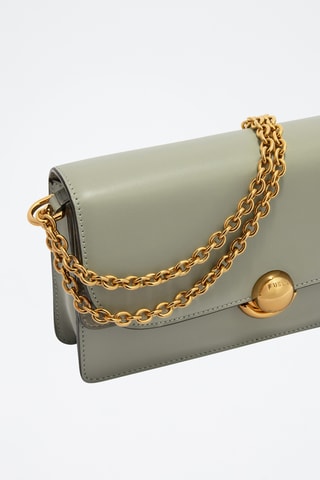 Sac bandoulière en cuir Sfera - Taille S - Vert sauge