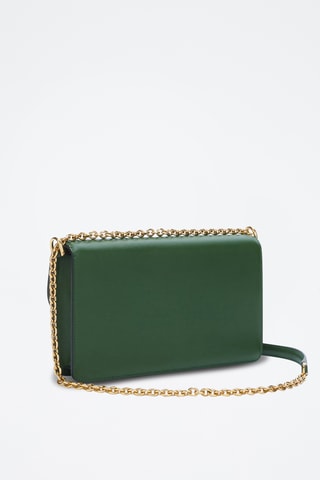 Sac bandoulière en cuir Sfera - Taille S - Vert foncé