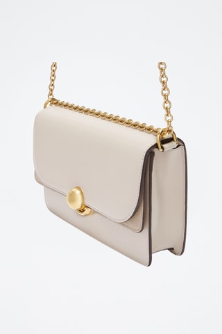 Sac bandoulière en cuir Sfera - Taille S - Ecru