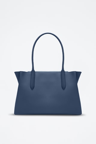 Cabas en cuir Meridiana - Taille L - Bleu marine