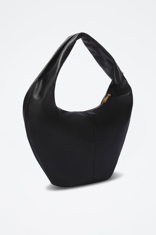 Sac porté épaule en cuir Ring - Taille S - Noir