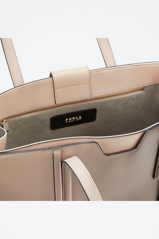 Cabas en cuir Riva - Taille L - Taupe