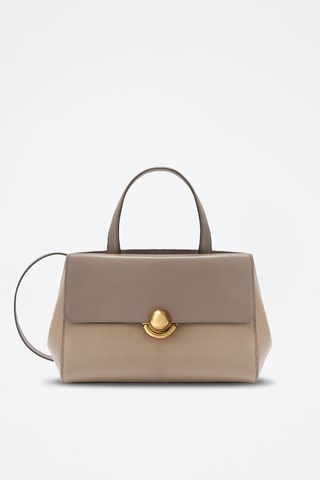 Sac à main en cuir Sfera - Taille M - Taupe