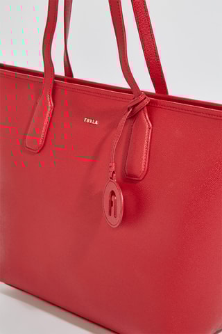 Cabas en cuir Classic - Taille M - Rouge