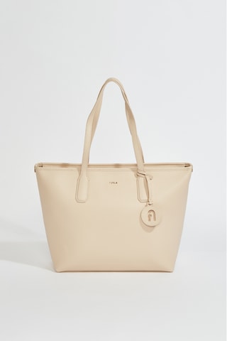 Cabas en cuir Classic - Taille M - Beige