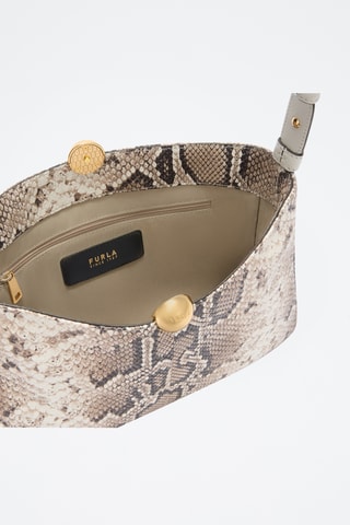 Sac porté épaule en cuir Sfera Soft - Taille M - Beige