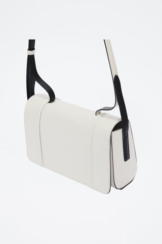 Sac bandoulière en cuir Riva - Taille S - Blanc