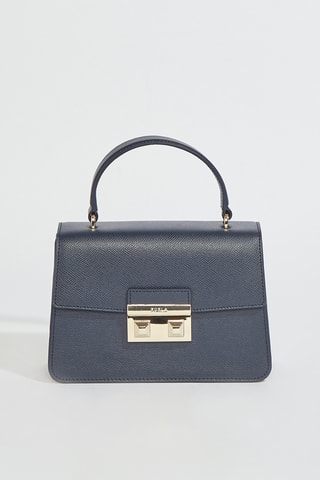 Sac à main en cuir Bella Mini - Bleu marine