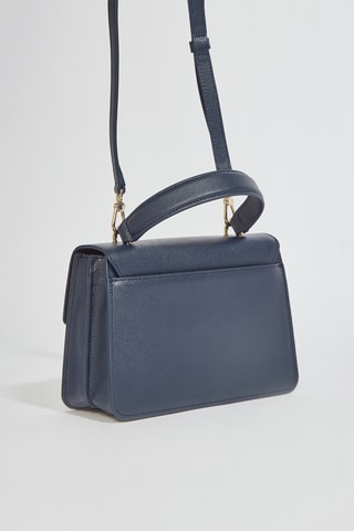 Sac à main en cuir Bella Mini - Bleu marine