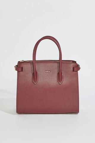 Cabas en cuir Gardenia - Taille S - Bordeaux