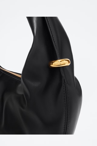 Sac à main en cuir Ring Mini - Noir