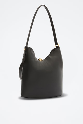 Sac seau en cuir Sfera Soft - Taille M - Noir